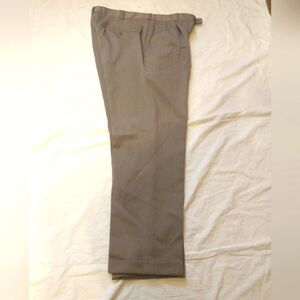 Men's Perry Ellis Portfolio Dark Tan Pleated Front and Cuff Dress Pants 36 X 33.